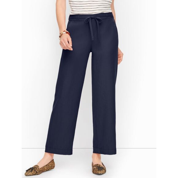 🌿 Talbots Tencel Linen Wide Leg Pants NWT • XS • 100% Linen ✨ - Picture 1 of 6